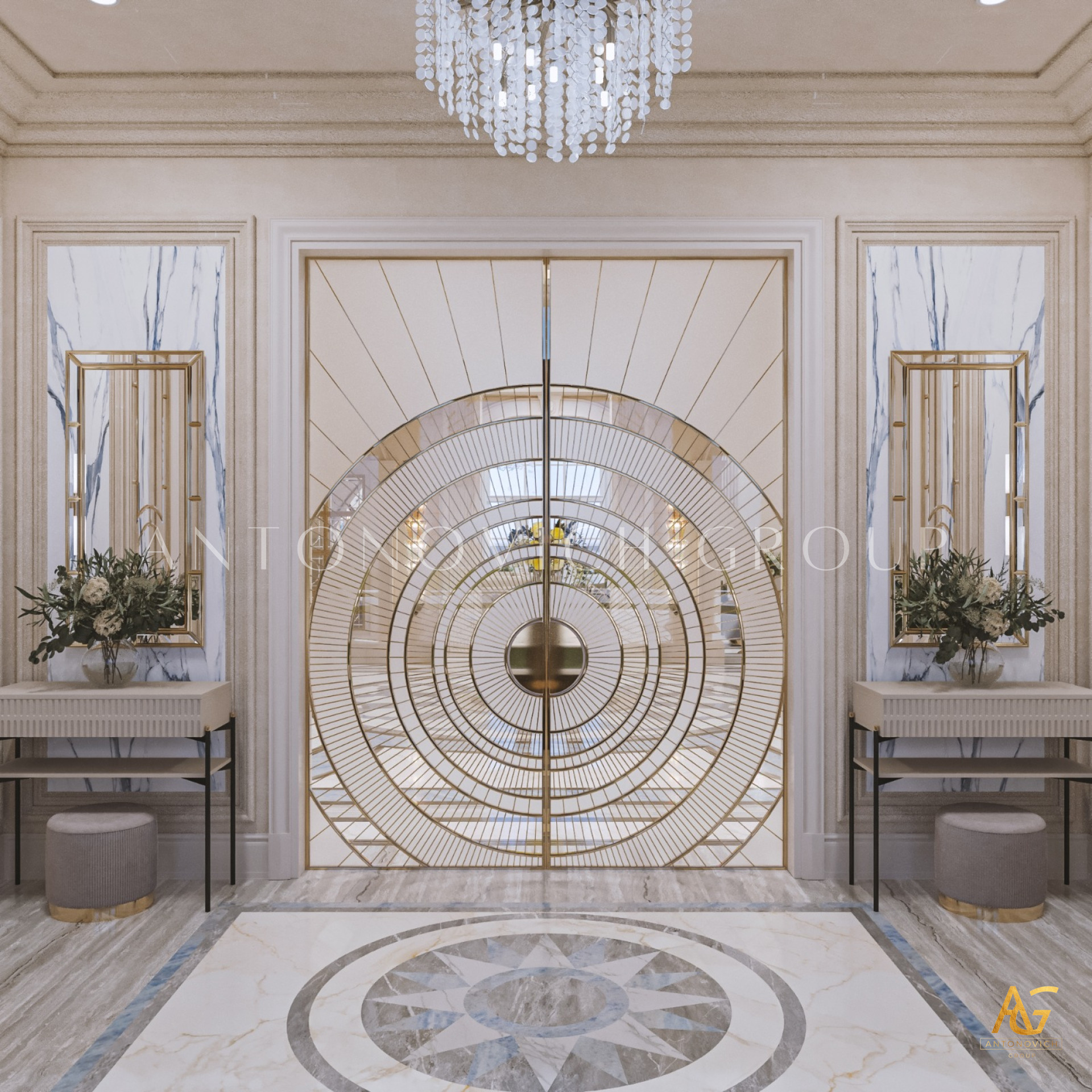 Rich villa interior