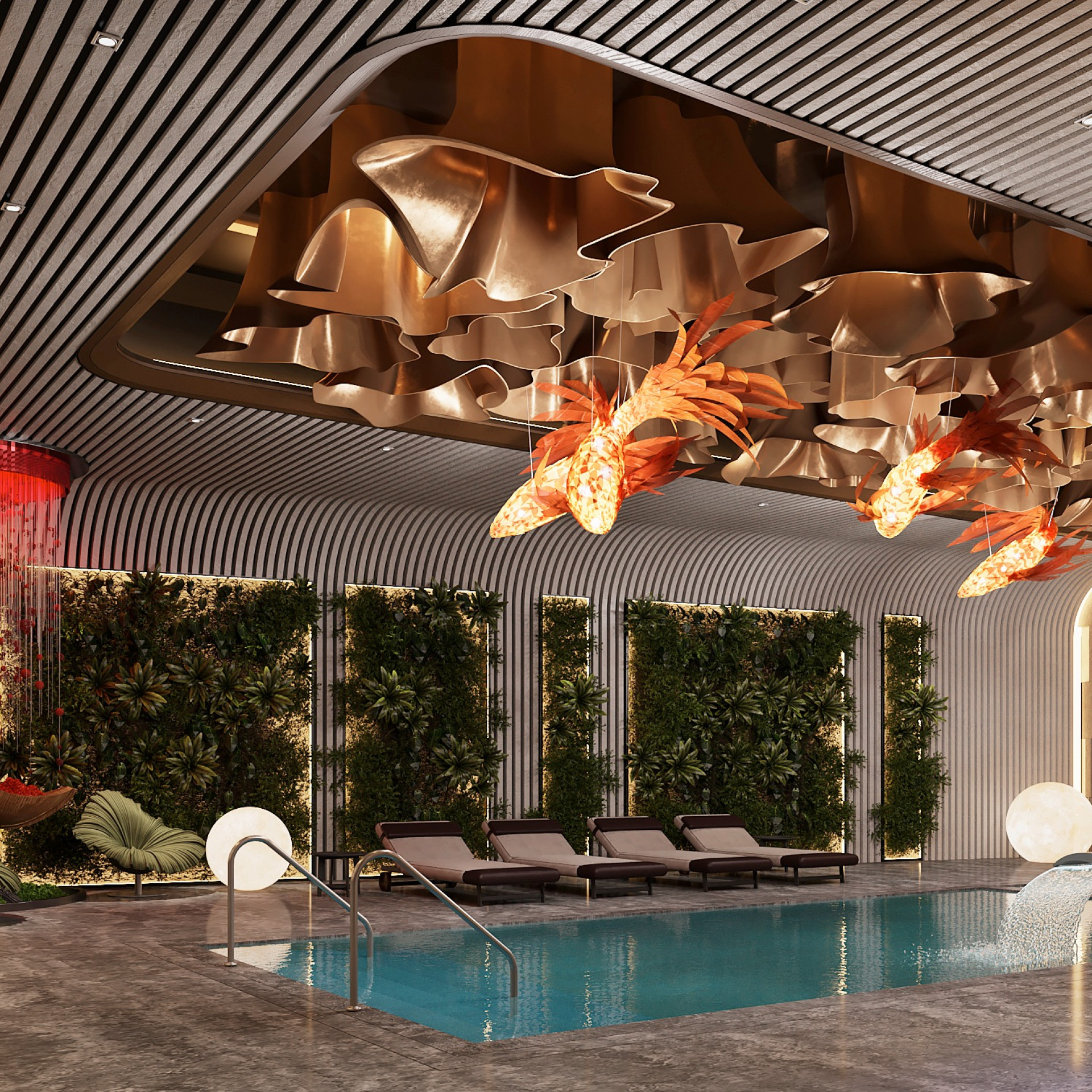 Swimming Pool in Oriental style