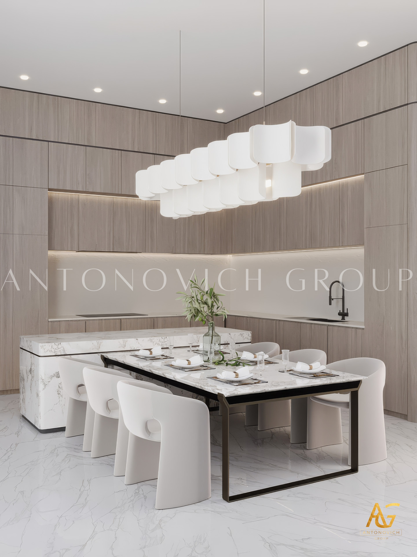 Villa kitchen interior design | Antonovich Group