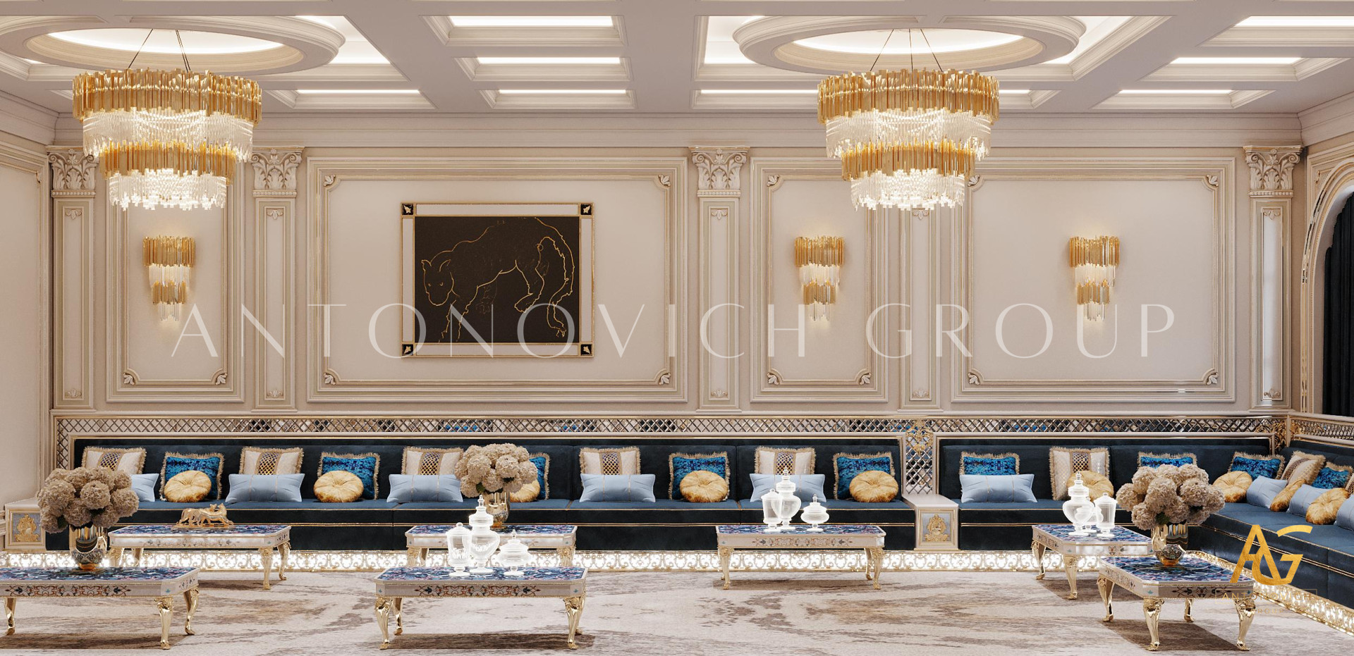 Arabic Design Majlis Interior in Saudi Arabia