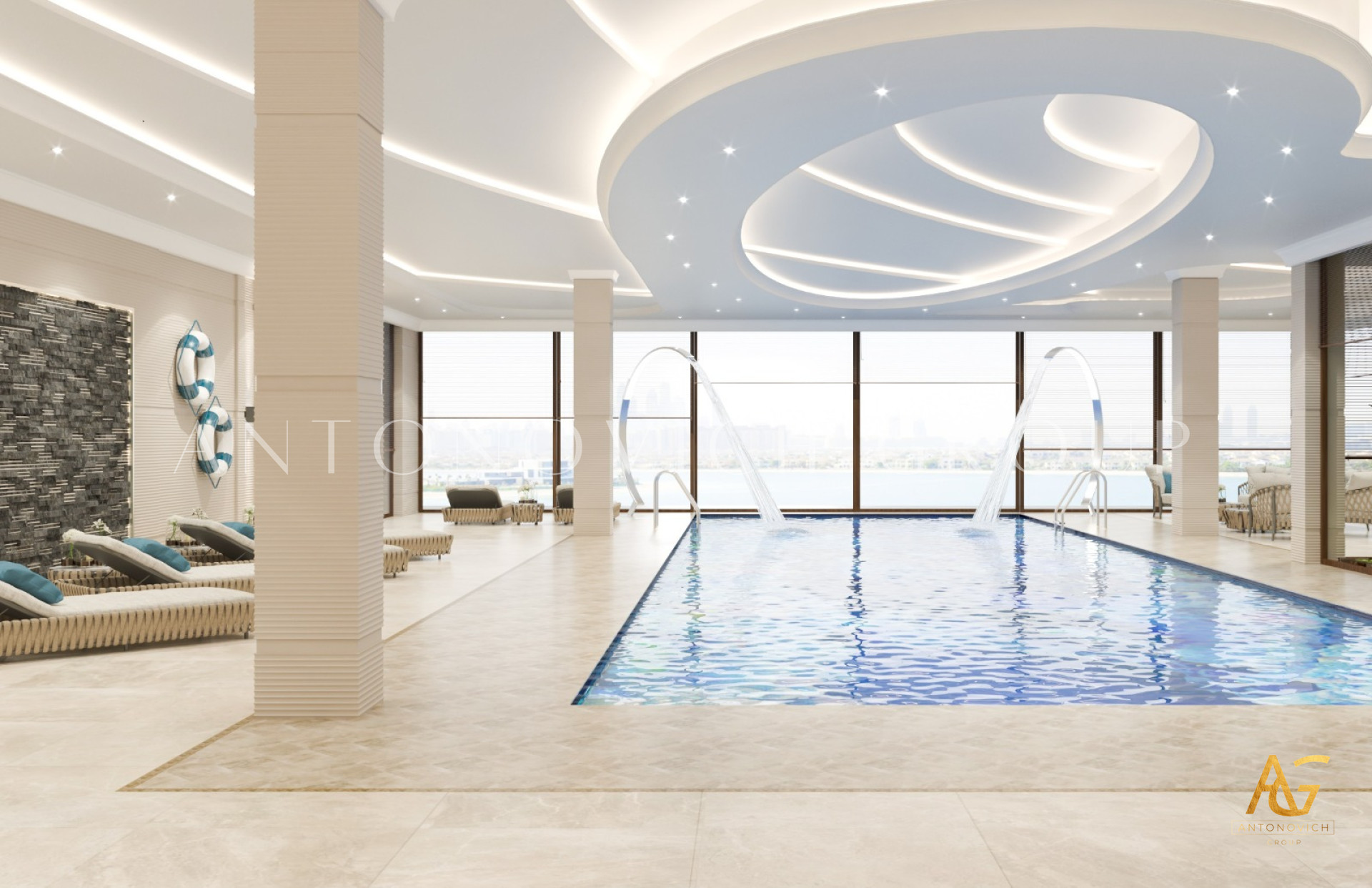 Pool Interior Art Deco