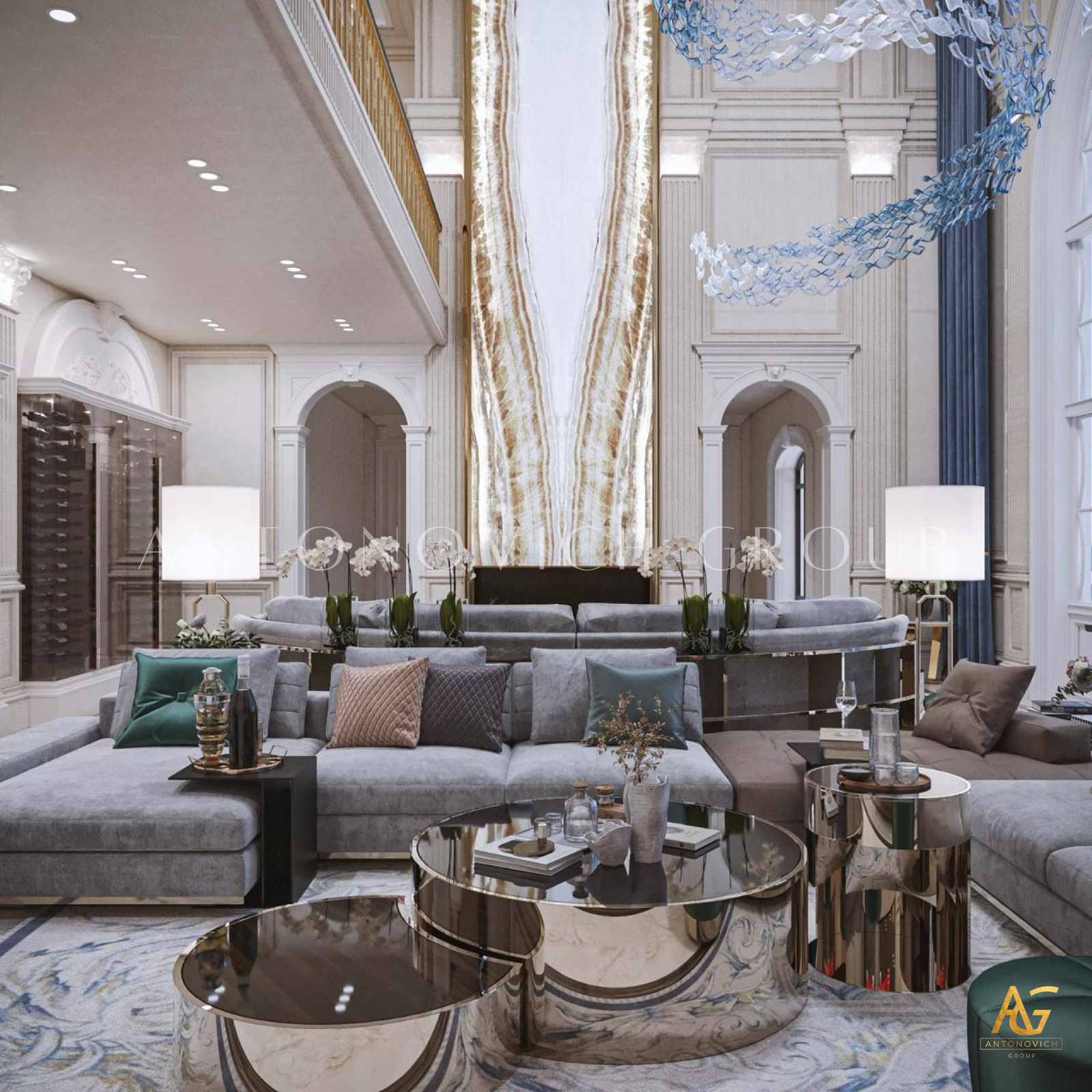 ROYAL STYLE LIVING ROOM INTERIOR DESIGN