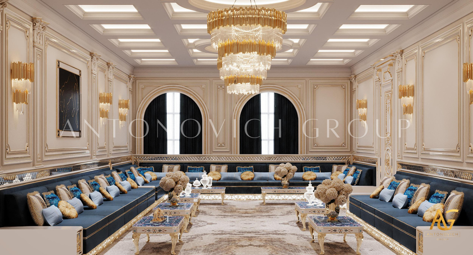Arabic Design Majlis Interior in Saudi Arabia