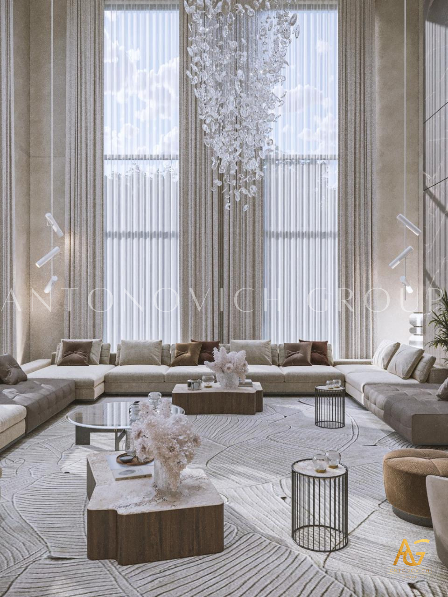 Family sitting room villa interior