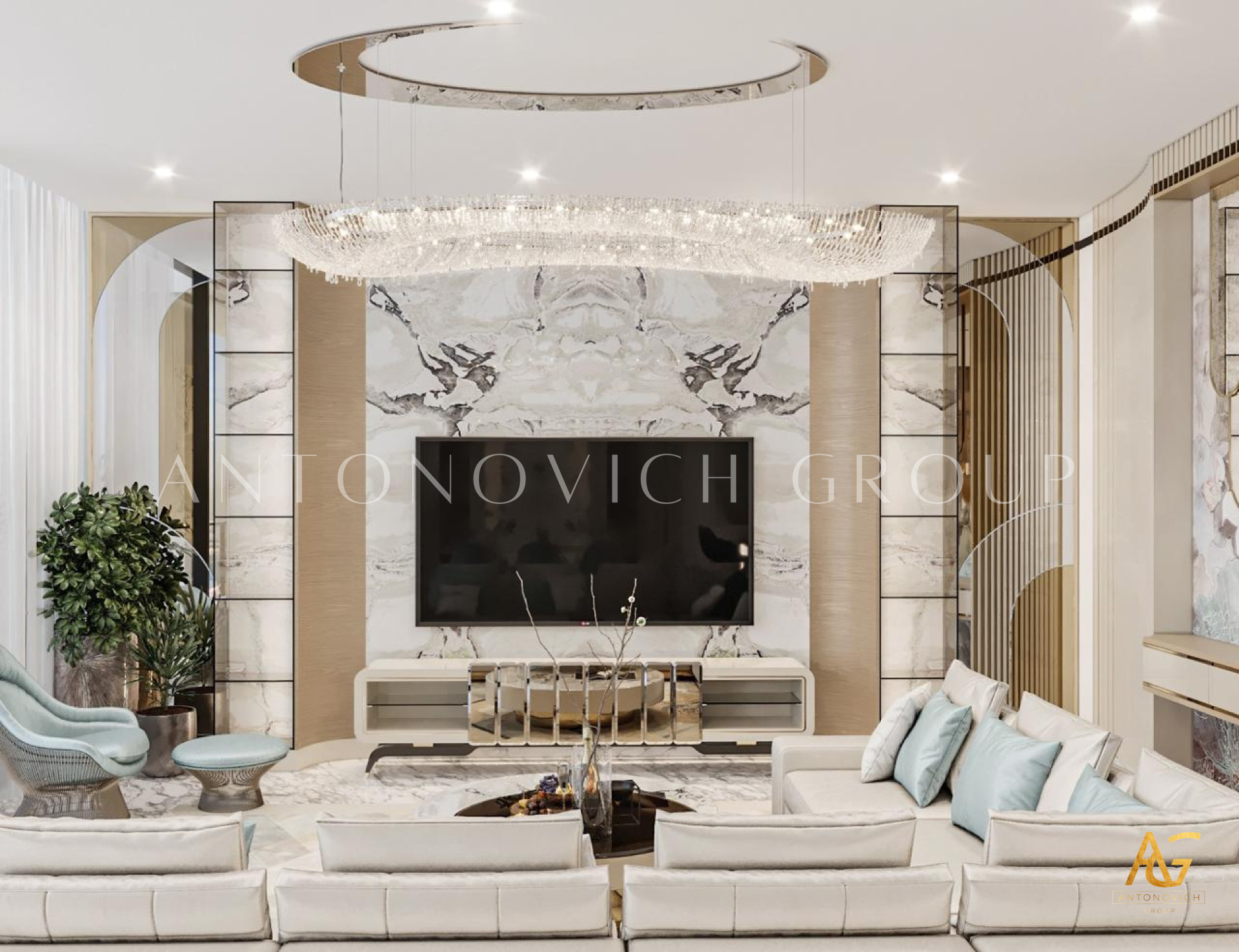 Роскошный дизайн интерьера виллы Dubai Palm Private Villa