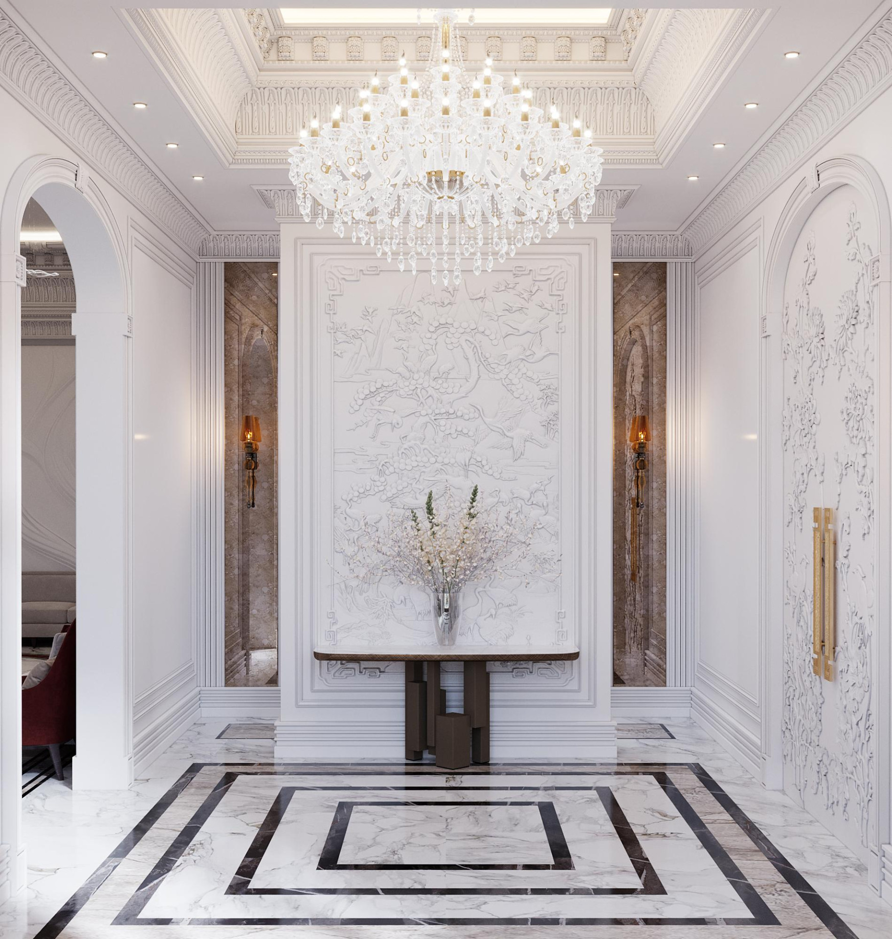 تصميم مدخل رئيسي علي الطراز العربي