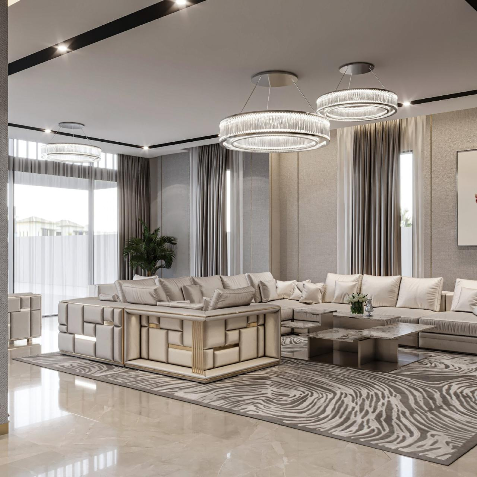 تصميم داخلي أنيق لشقه في الامارات