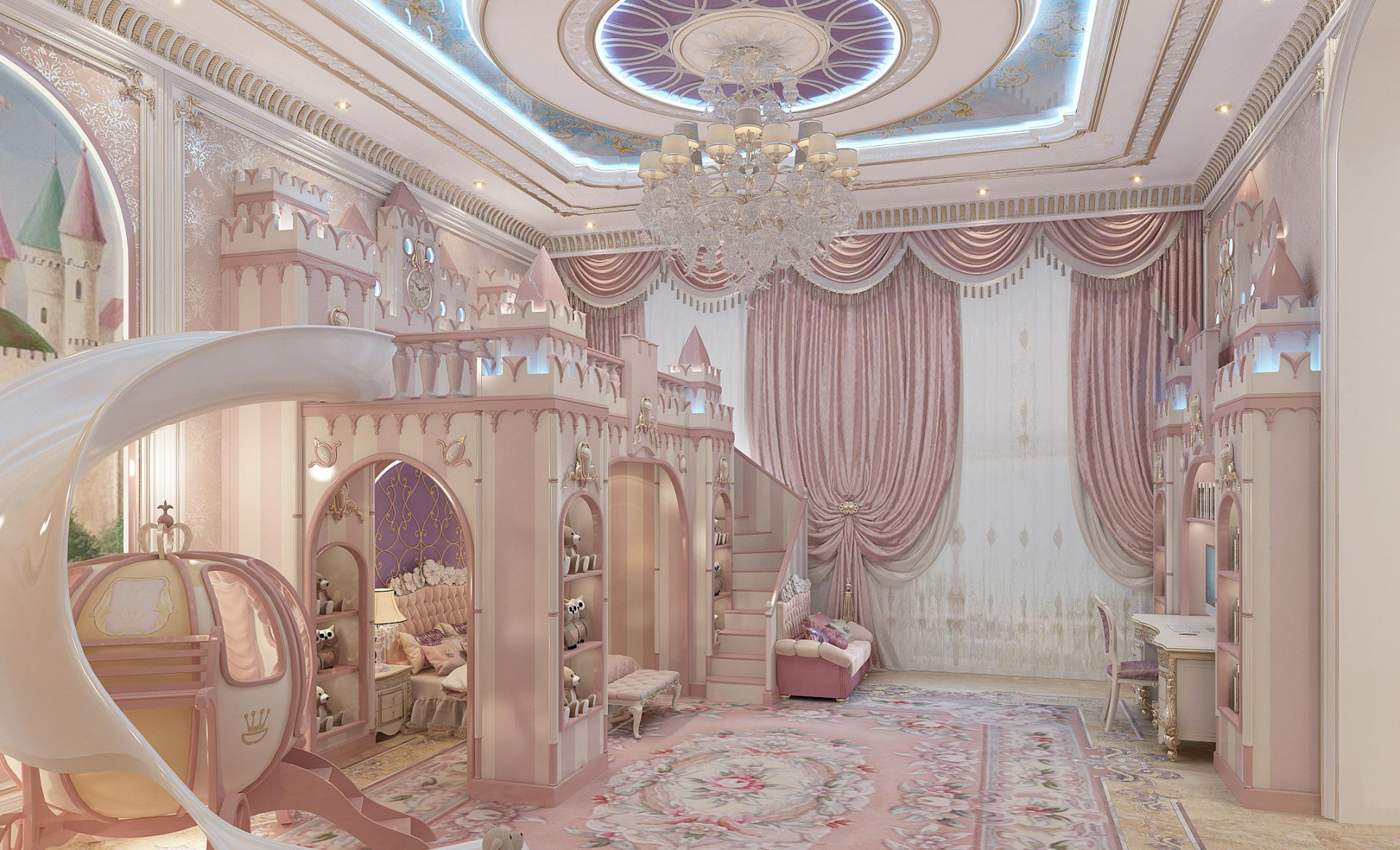 Princess Style Kids bedroom design ideas