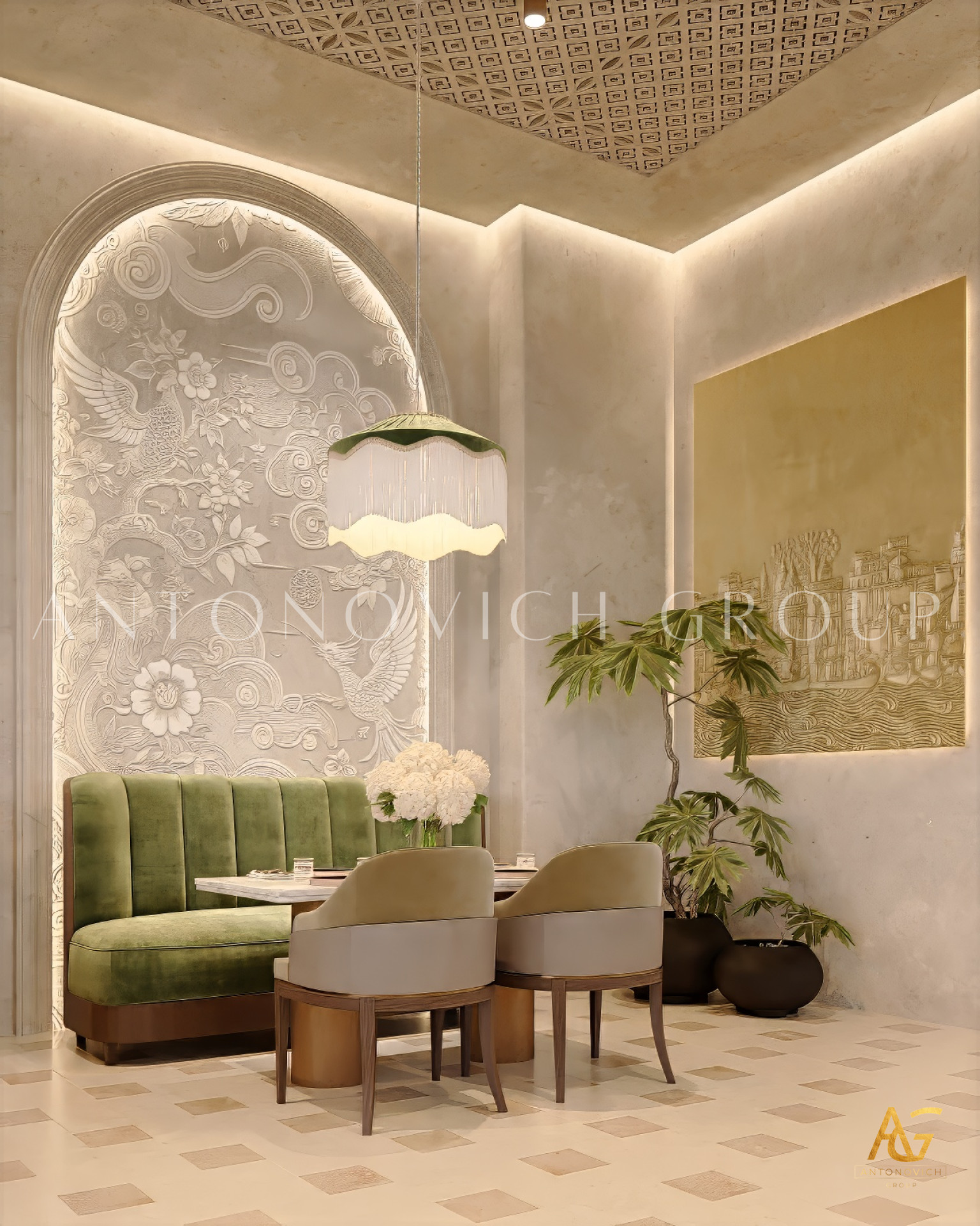 Luxury Interior Design Arabic Restaurant in Saudi Arabia