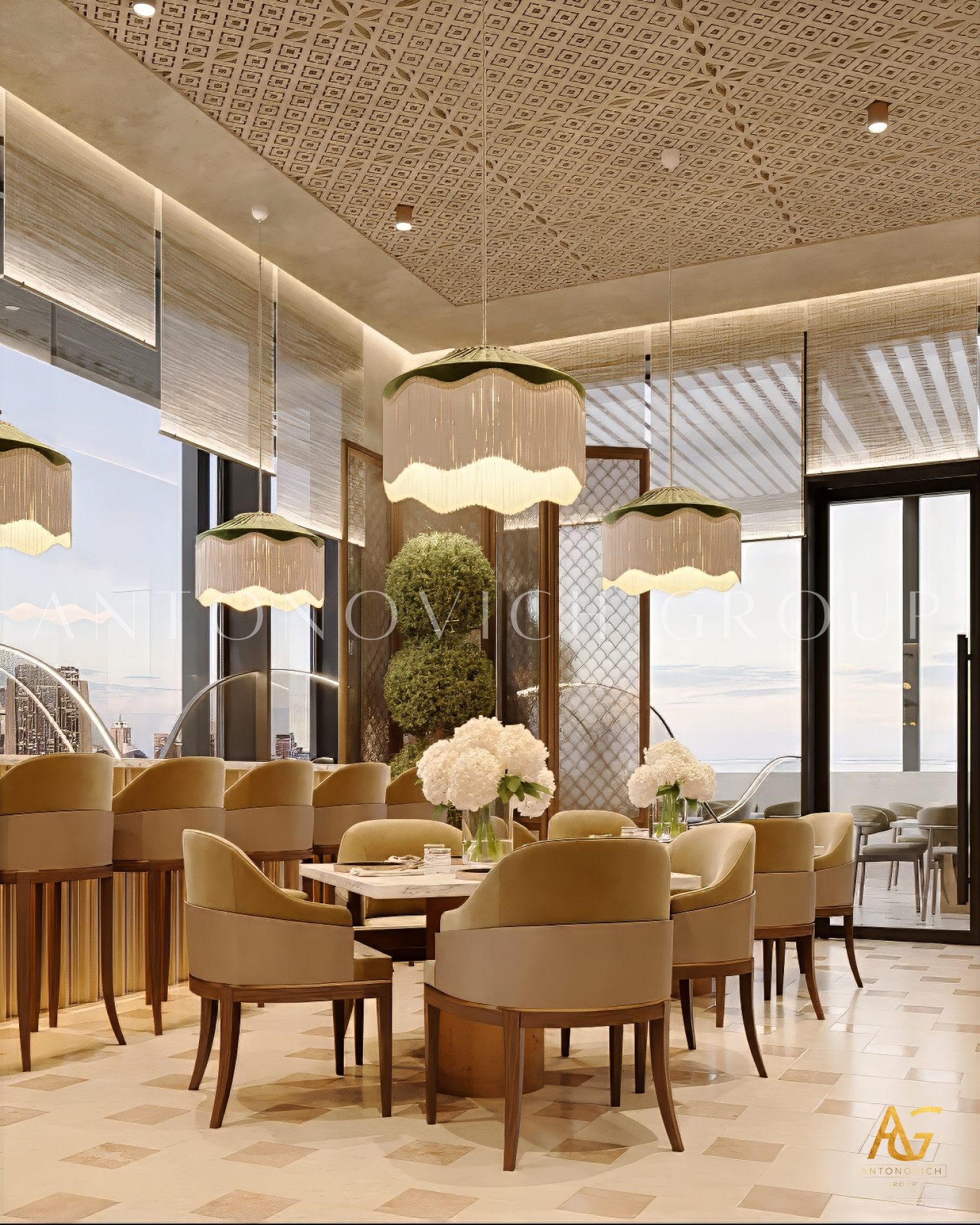 Luxury Interior Design Arabic Restaurant in Saudi Arabia