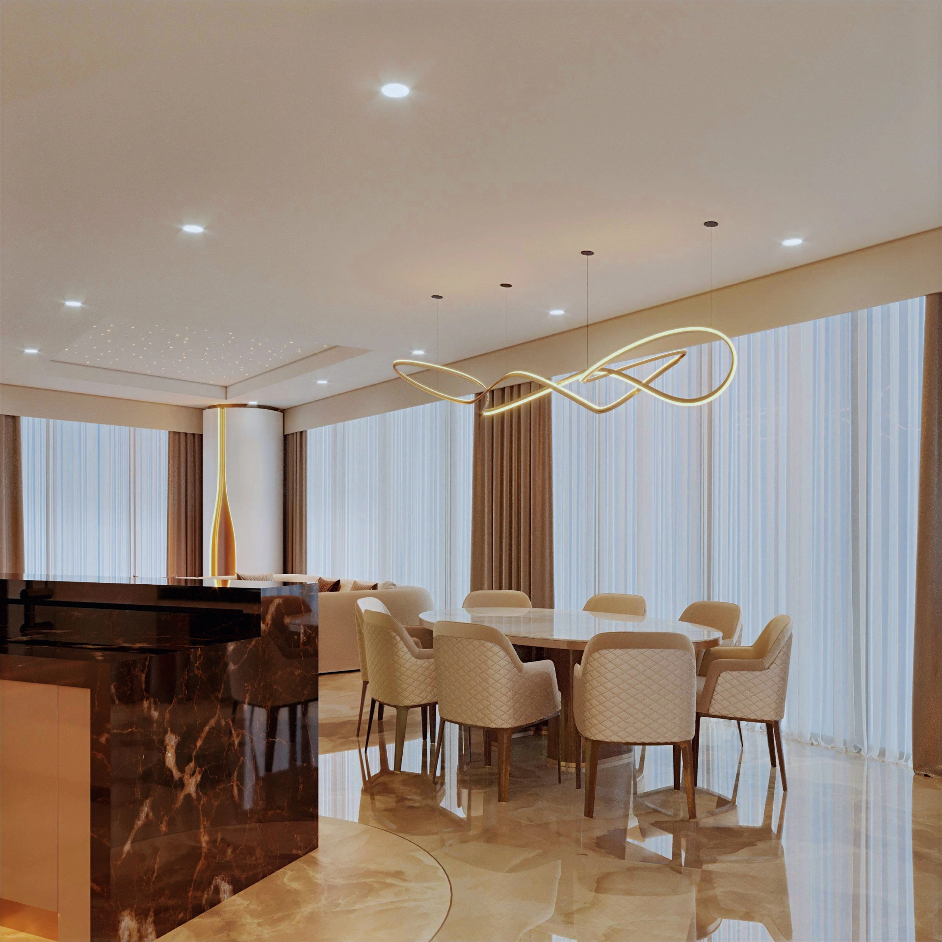 Luxury villa interior project in Abu Dhabi