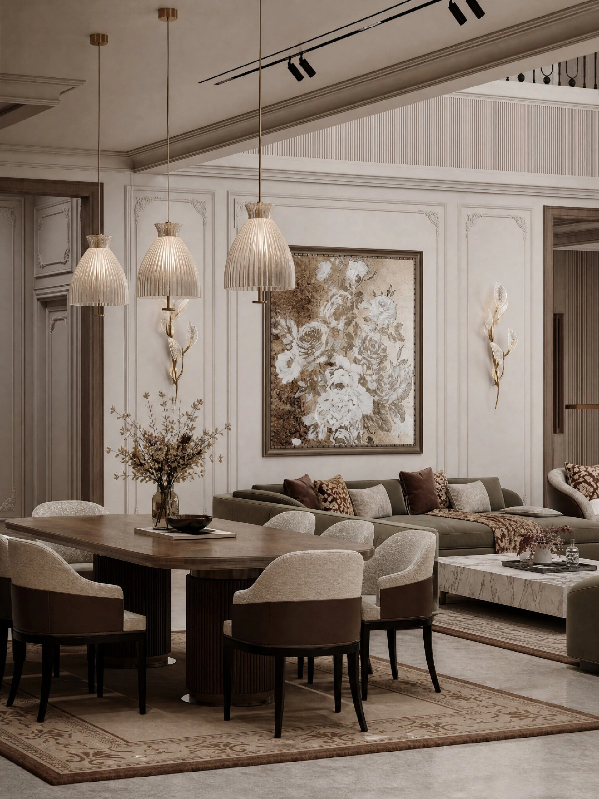 Luxury villa interior in Emirates Hills, Dubai