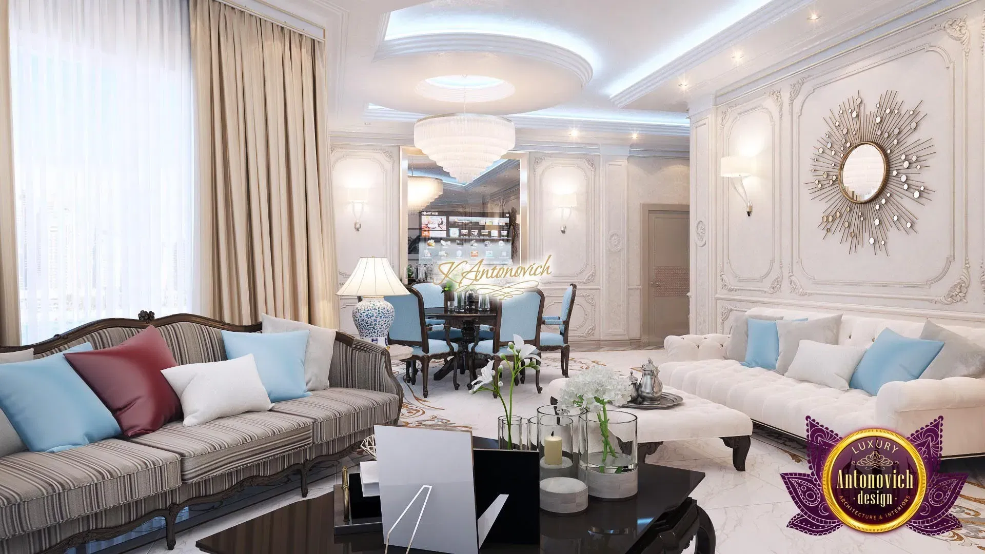 Neoclassical Family Sitting Room Lahore