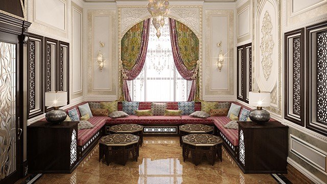 Living room in Arabic style
