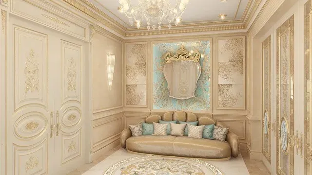 اعمال تجهيز مدخل أنيق مع منطقة جلوس