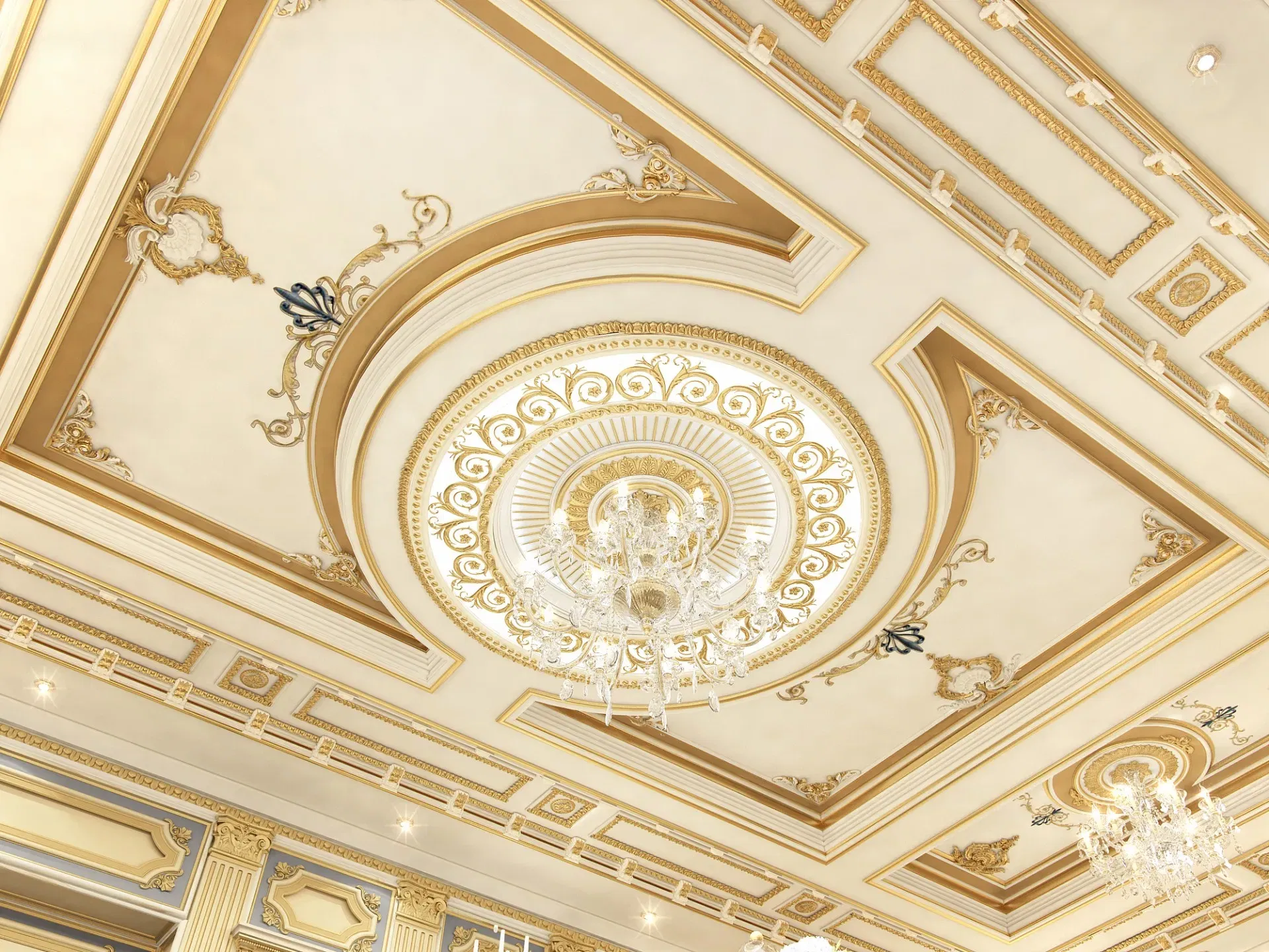 ديكور السقف الجبسي الكلاسيكي