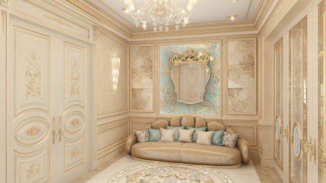 Элегантная отделка прихожей с зоной отдыха