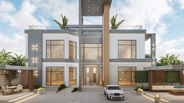 Exterior Fit-Out Works For Modern House