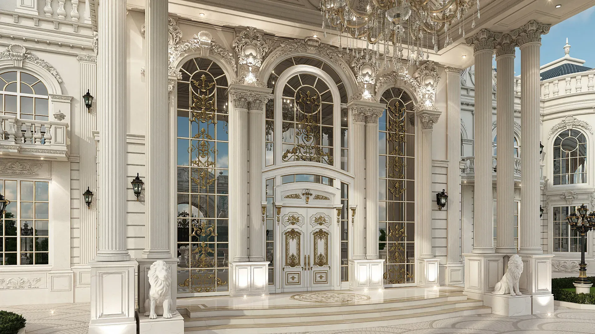 Роскошный дизайн экстерьера в Дохе