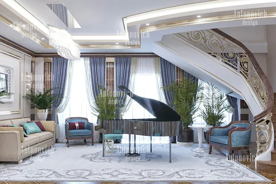 Luxury Hall Design Bahrain by Luxury Antonovich Design