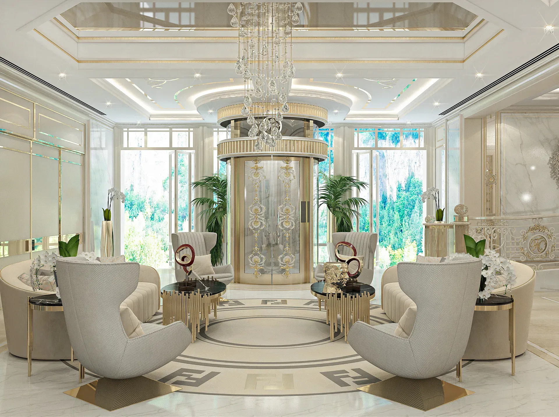 تصميم مصعد حديث يمتزج بشكل متناغم مع التصميم الداخلي