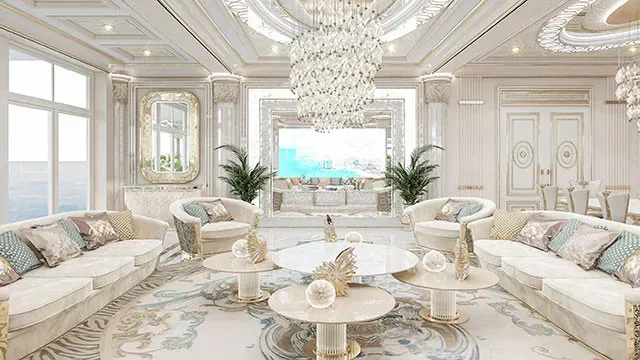 Modern luxury living room interior
