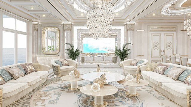 Modern luxury living room interior