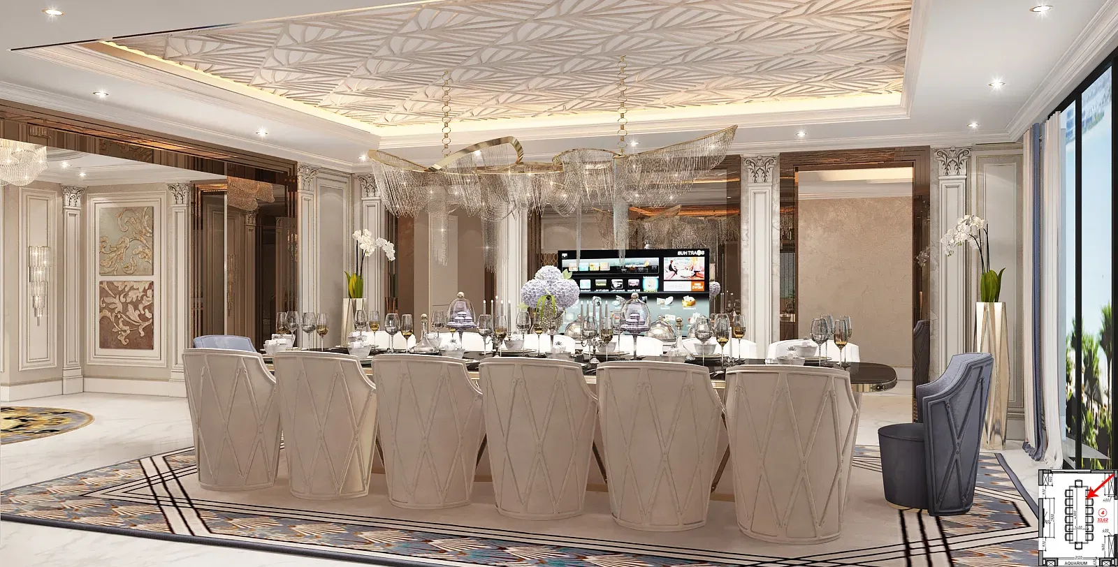 Customized Formal Dining Room Interior Design