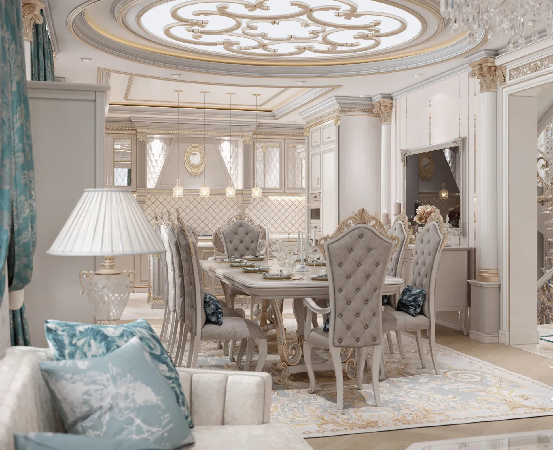 High-end dining room design