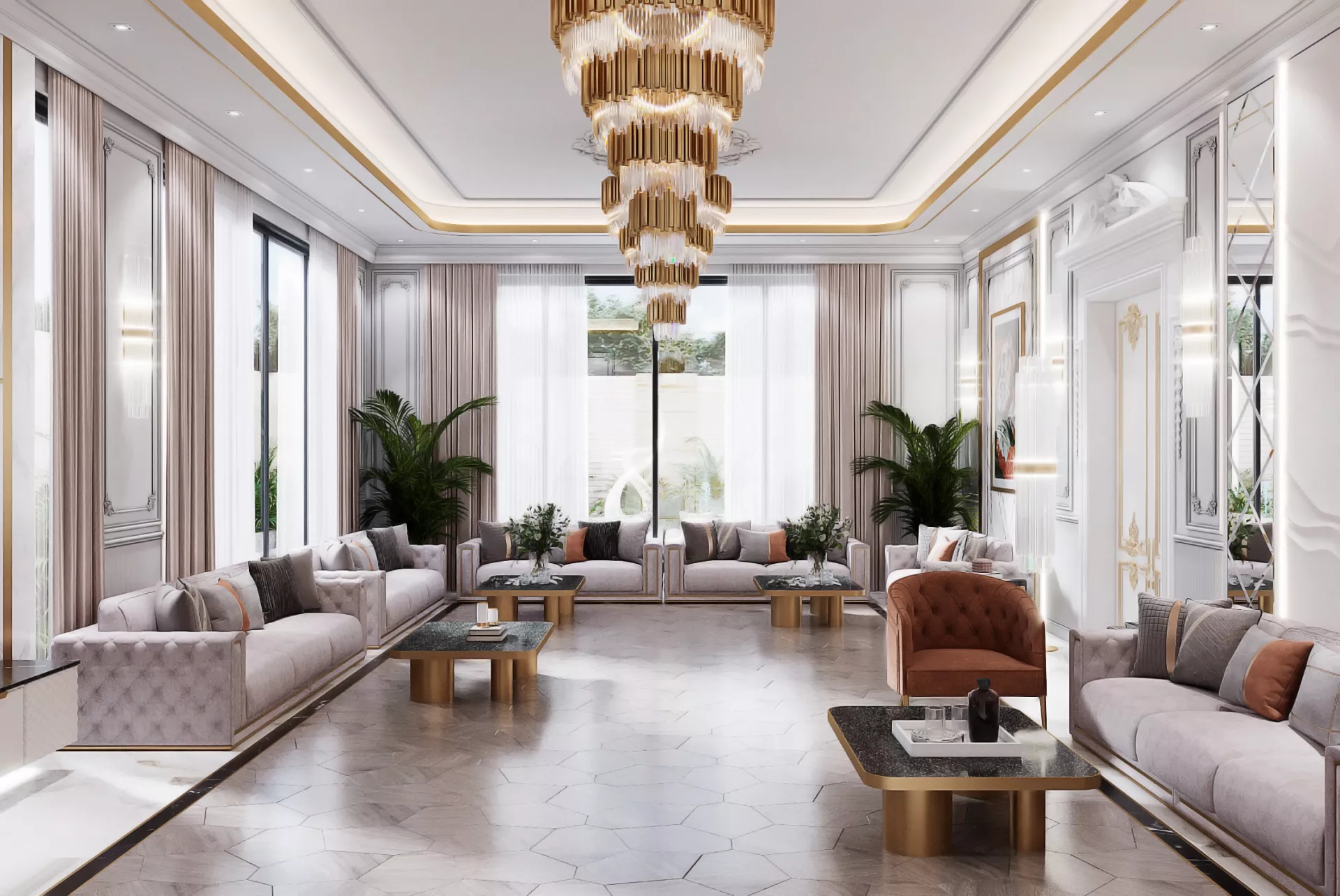 Sophisticated Majlis Design For Villa In Abu Dhabi