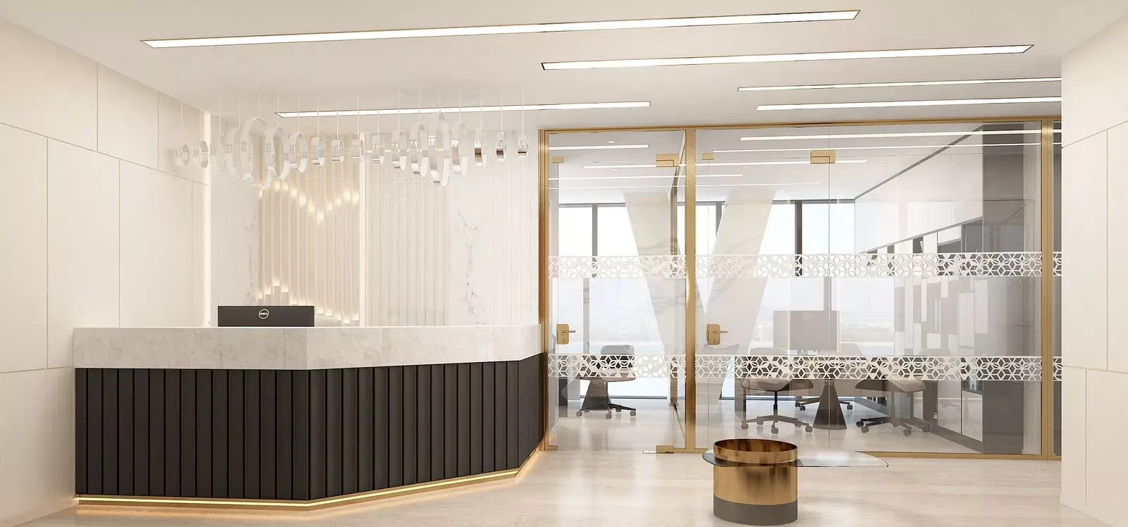 The interior of office in Dubai