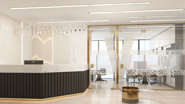 The interior of office in Dubai