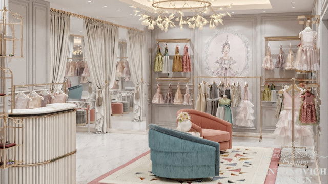 Children's clothing store interior