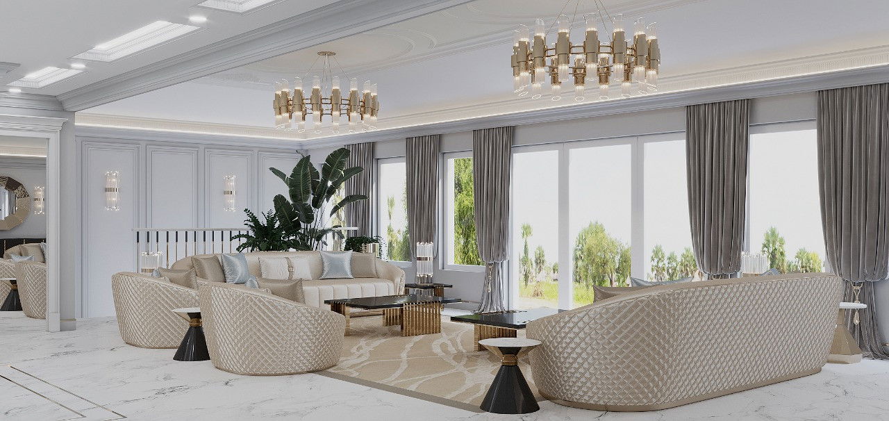 Дизайн гостиной для дома в Дубае