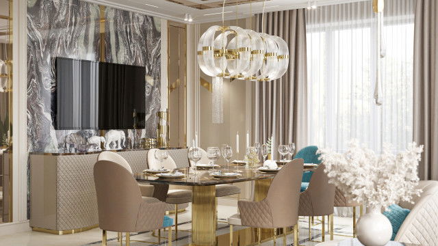 Lustrous Dining Room Interior Design