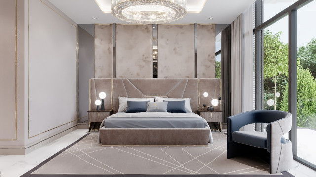 Роскошный интерьер виллы на пляже в Бахрейне