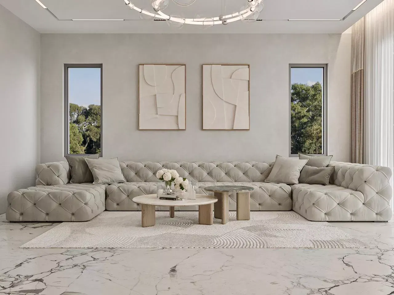 CLASSY AND CALM LIVING ROOM DESIGN