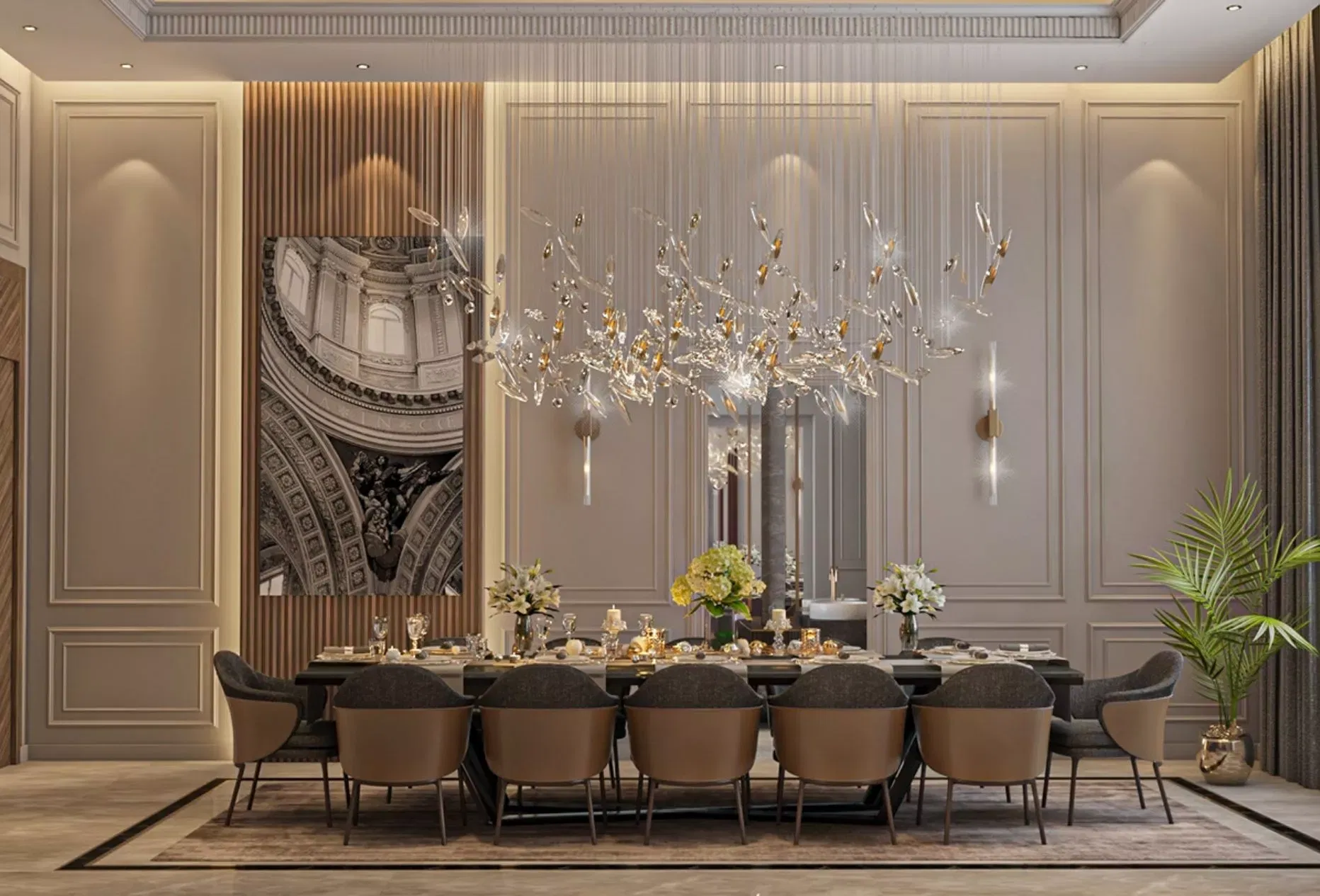 Newest Cozy Dining Room Interior Design in Dubai