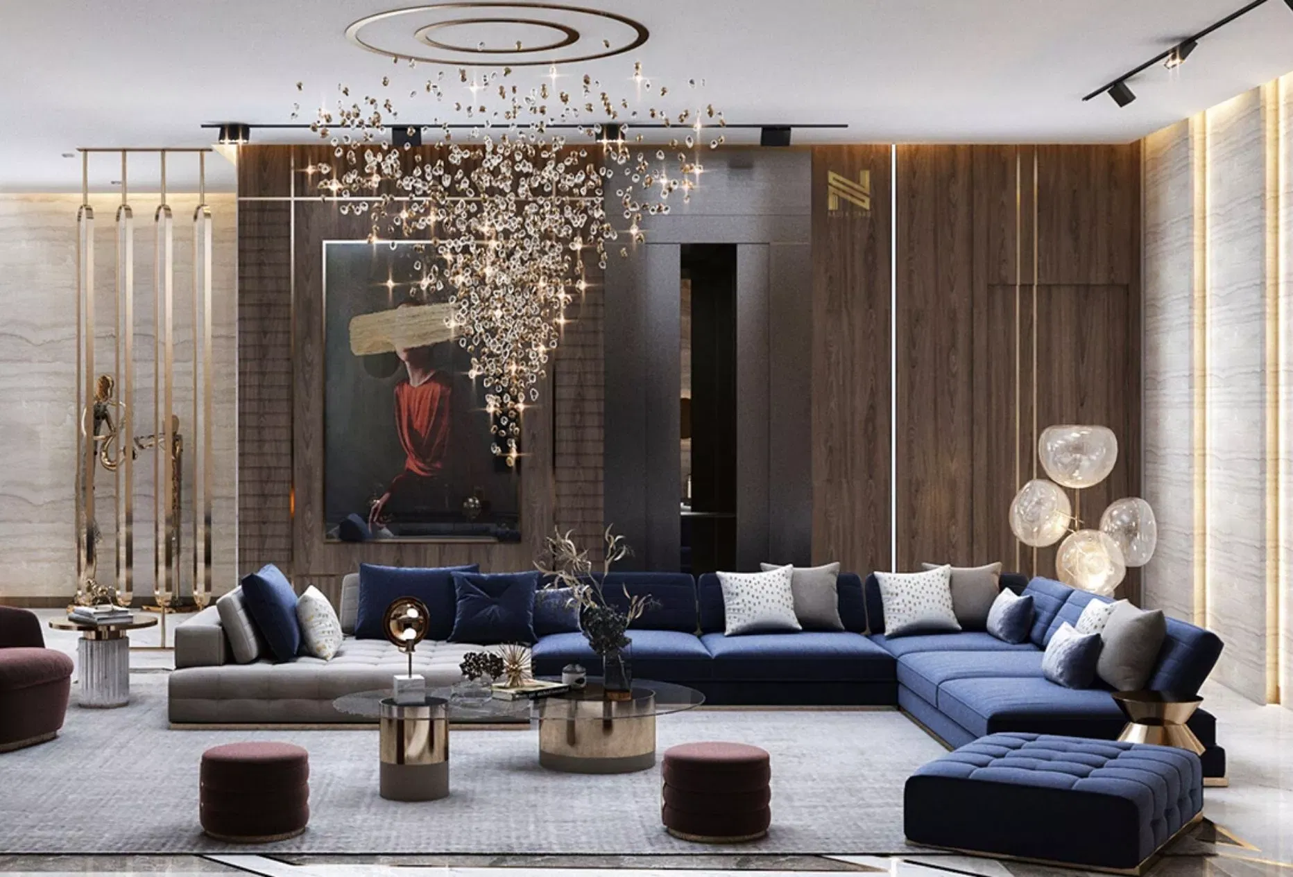 Красивая семейная гостиная в Дубае