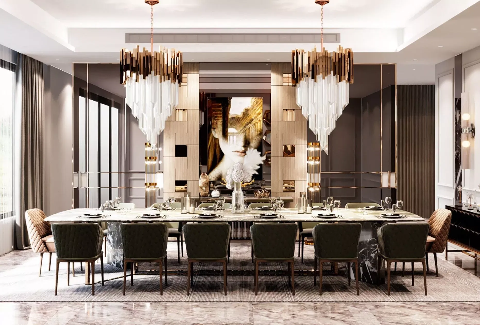 Dubai Style Luxury Dining Room