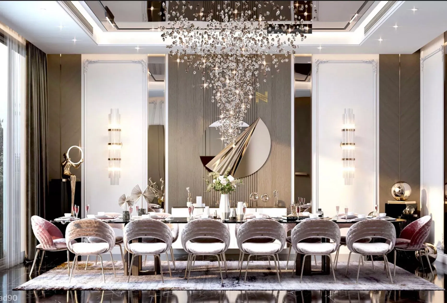 Perfect Luxury Mood for a Dining Room Dubai