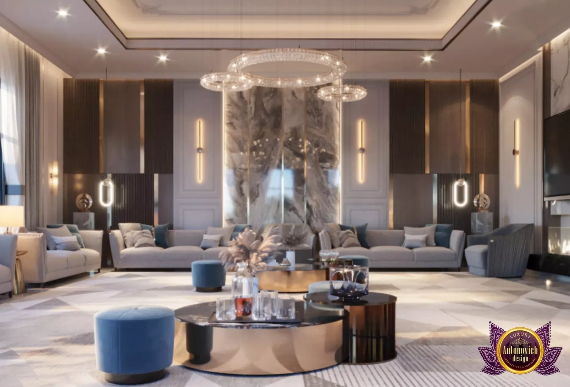 Grand Living Room Interior Design