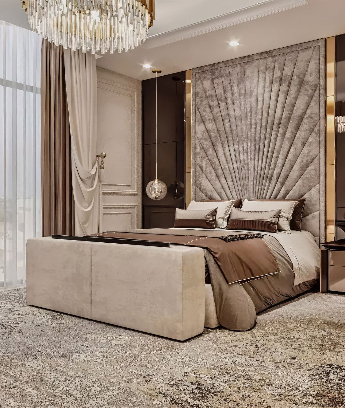 FINEST INTERIOR DESIGN SETTING FOR LUXURY BEDROOM