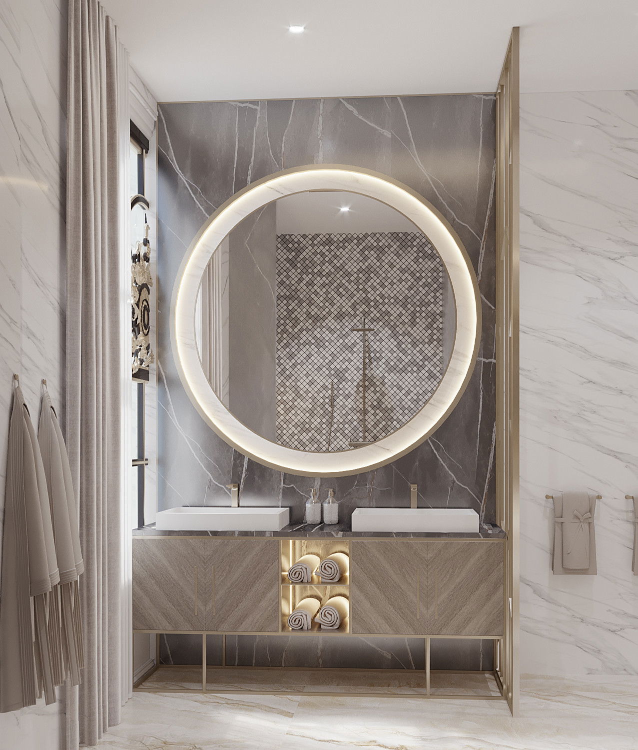 تصميم الحمام الفاخر