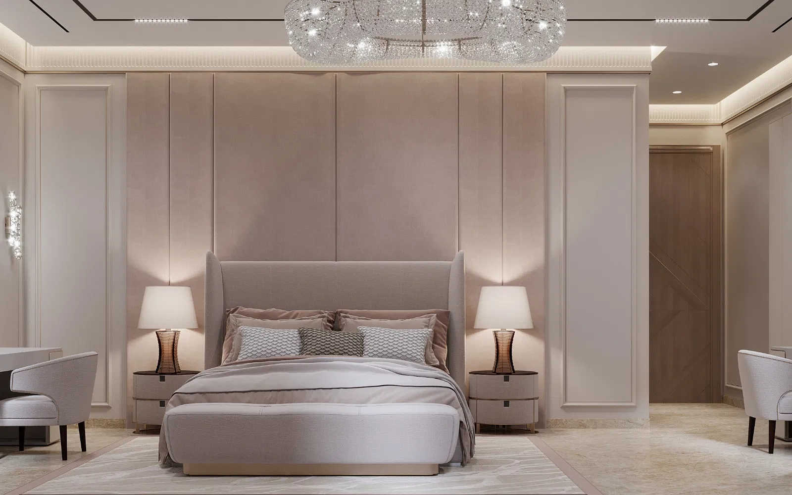 Exquisite bedroom interior