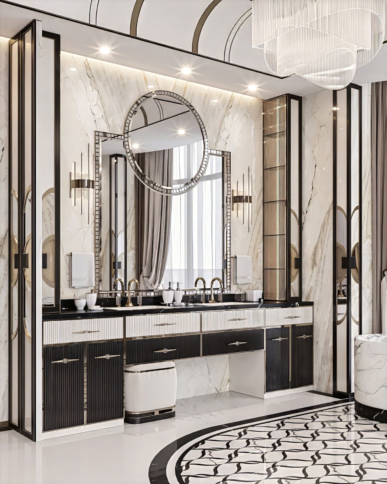 Luxury bathroom interior design riyadh