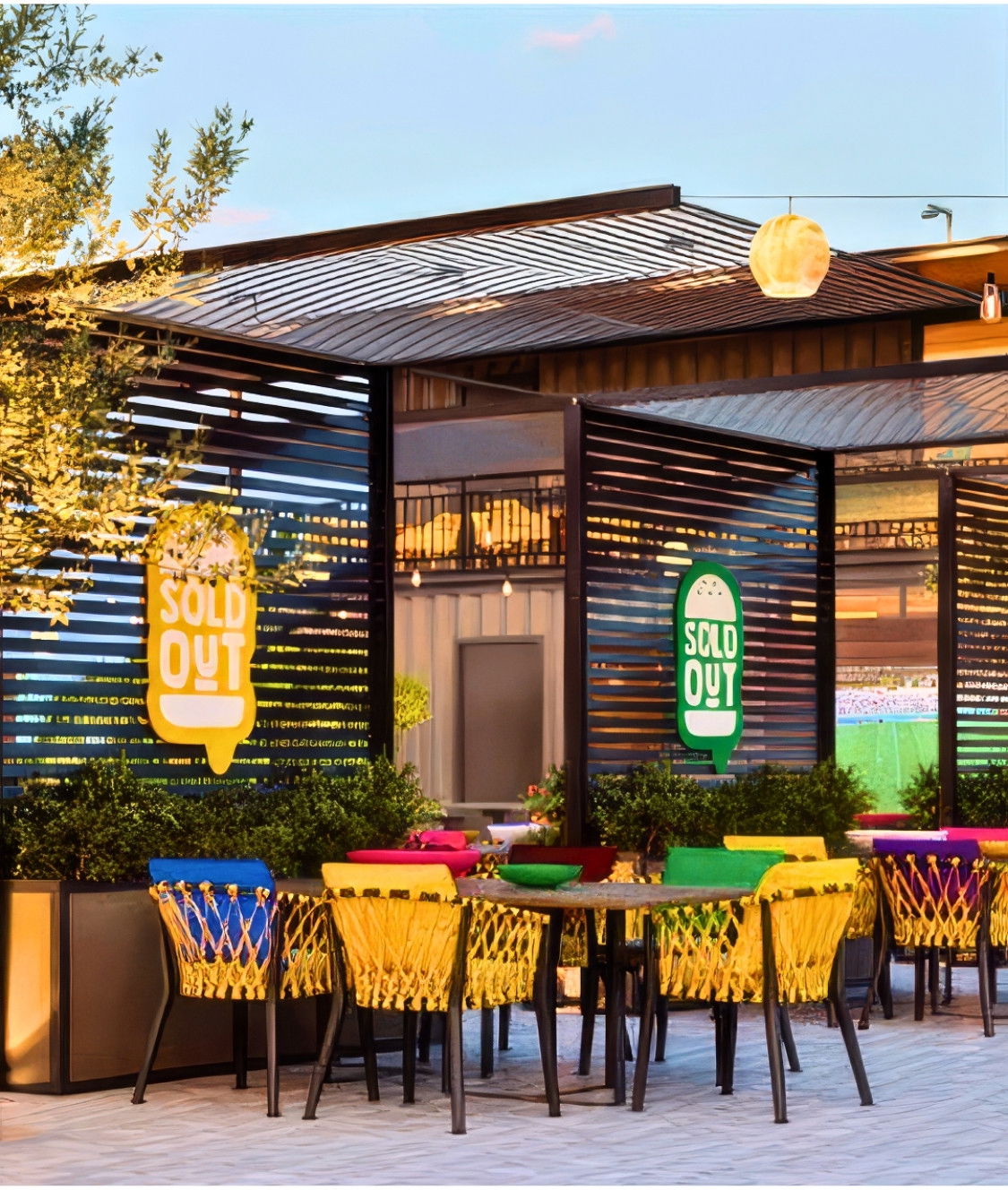 Экстерьер роскошного ресторана