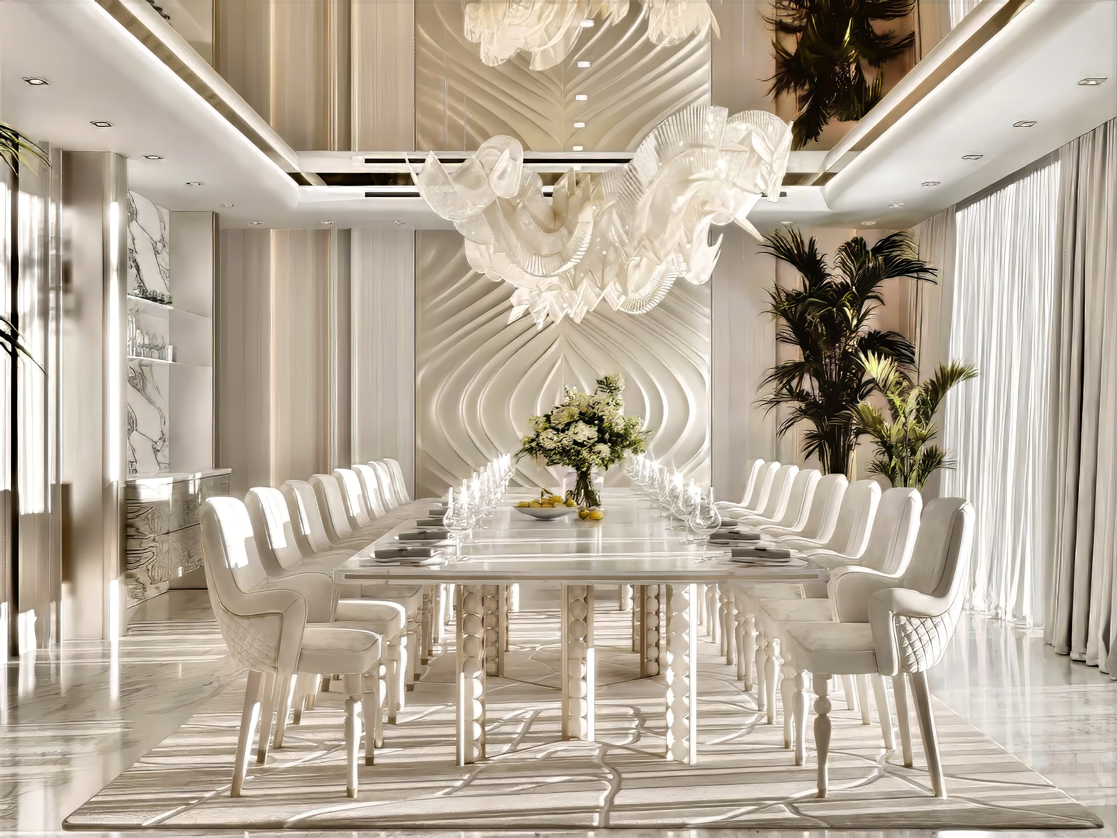 Chic dinning room interior Design Dubai