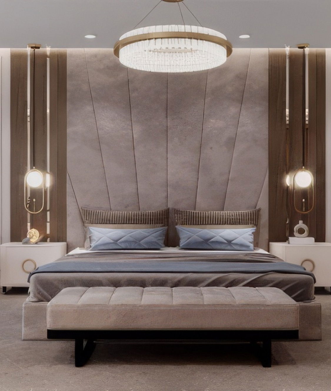 SPACIOUS AND CALM BEDROOM INTERIORS