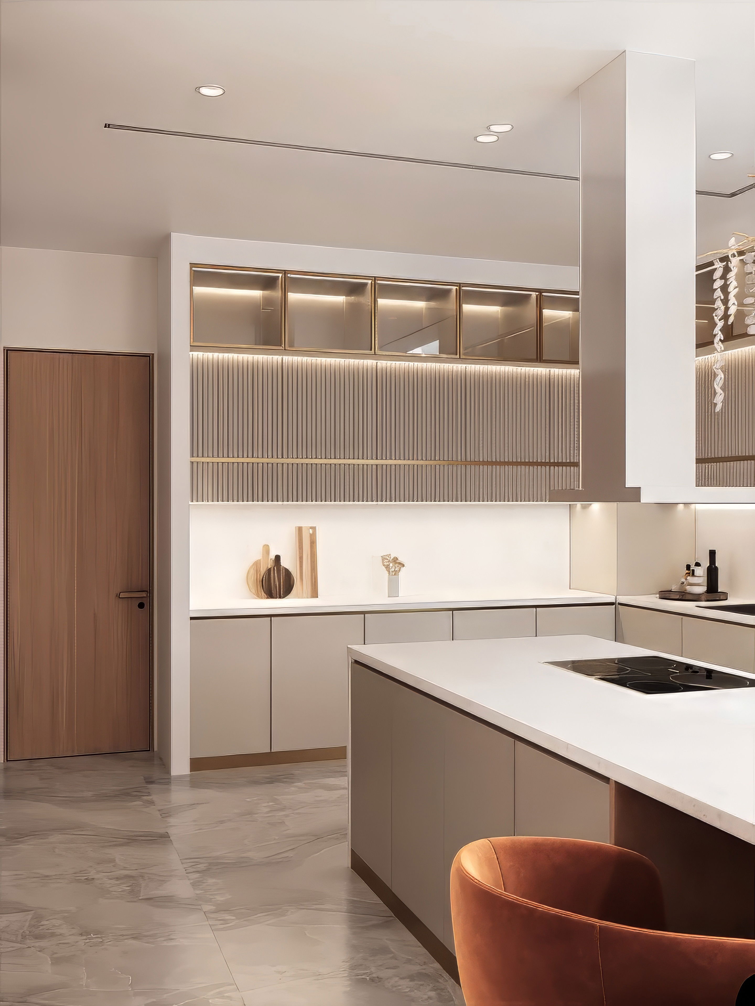 Cozy Kitchen Interior Art Deco